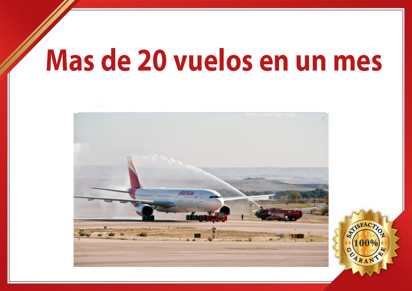 Mas de 20 vuelos en un mes